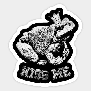 Kiss me, I'm a frog charming prince under a spell Sticker